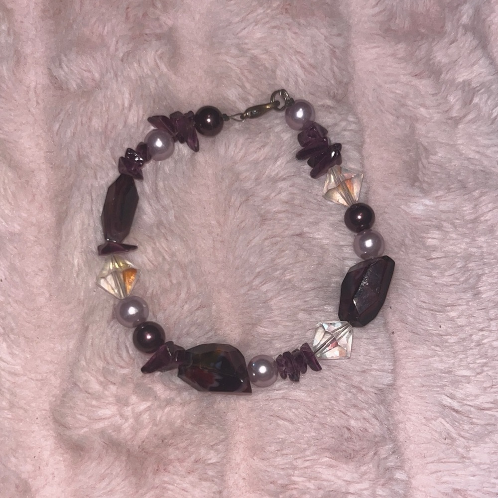 Elegant Purple Beaded Bracelet
